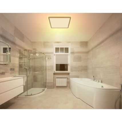 Globo - LED Hämardatav laevalgusti vannituppa LED/24W/230V 3000K IP44 42x42 cm messing