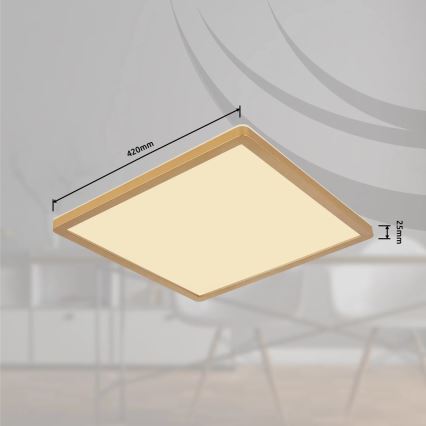 Globo - LED Hämardatav laevalgusti vannituppa LED/24W/230V 3000K IP44 42x42 cm messing