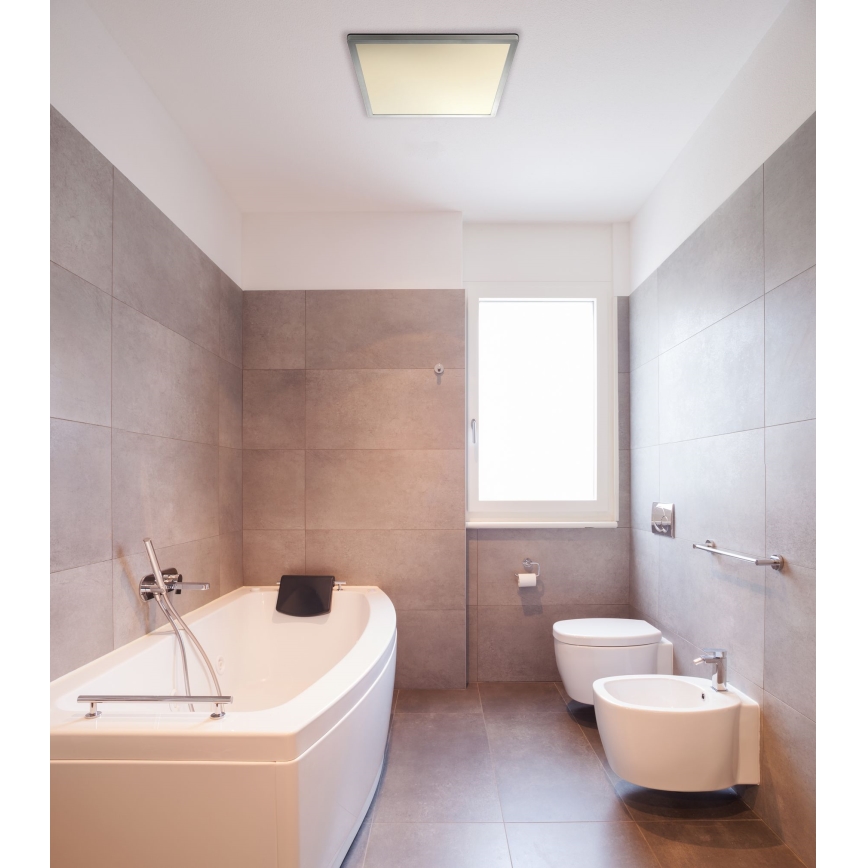 Globo - LED Hämardatav laevalgusti vannituppa LED/24W/230V 42x42 cm IP44 matt kroom