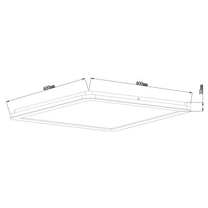 Globo - LED Hämardatav laevalgusti vannituppa LED/24W/230V 42x42 cm IP44 valge