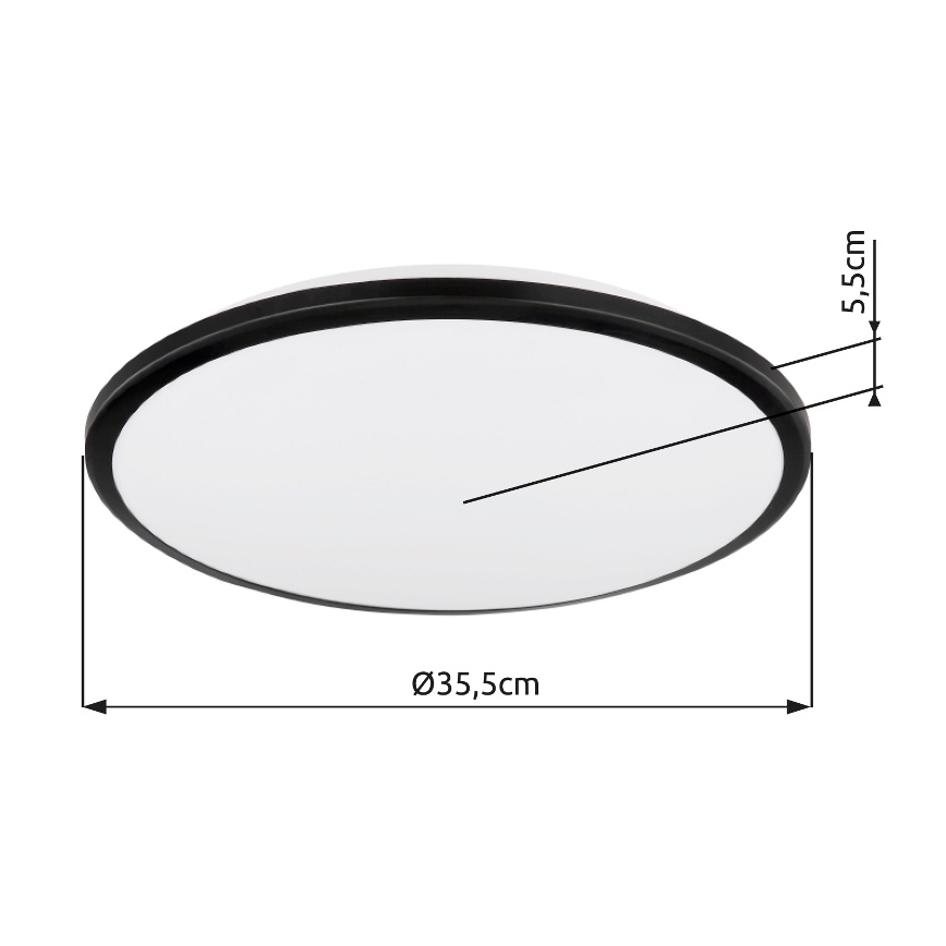 Globo - LED Laevalgusti LED/18W/230V 3000K d. 35 cm must