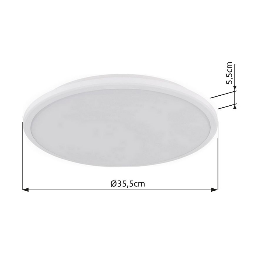 Globo - LED Laevalgusti LED/18W/230V 3000K d. 35 cm valge