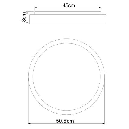 Globo - LED Hämardatav laevalgusti LED/24W/230V + kaugjuhtimispult