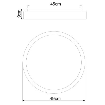 Globo - LED Hämardatav laevalgusti LED/24W/230V + kaugjuhtimispult