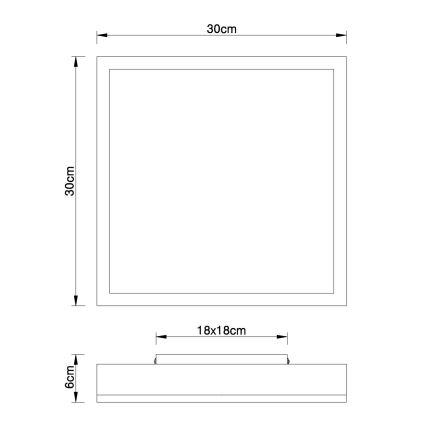 Globo - LED Laevalgusti LED/12W/230V 3000K 30x30 cm