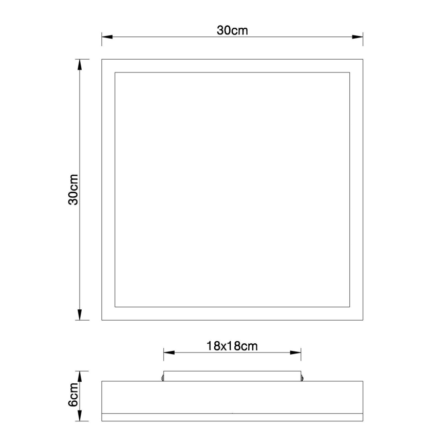 Globo - LED Laevalgusti LED/12W/230V 3000K 30x30 cm