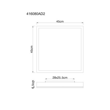 Globo - LED Laevalgusti LED/24W/230V 3000K 45x45 cm