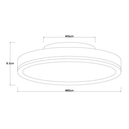 Globo - hämardatav LED-laelamp LED/40W/230V 2700-6500K läbimõõt 60 cm + kaugjuhtimispult
