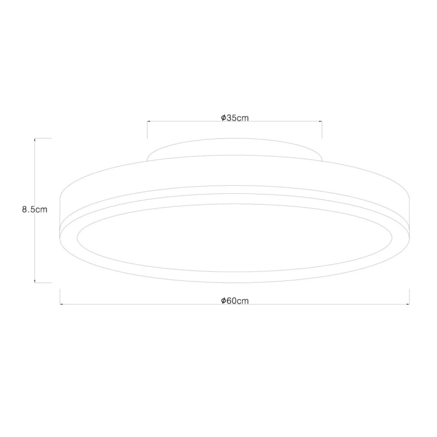 Globo - LED Hämardatav laevalgusti LED/40W/230V 2700-6500K d. 60 cm + kaugjuhtimispult pruun/hall