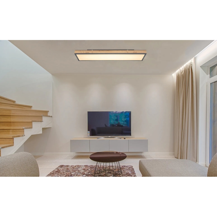 Globo - LED Hämardatav laevalgusti LED/36W/230V 2700-6500K + kaugjuhtimispult pruun/hall