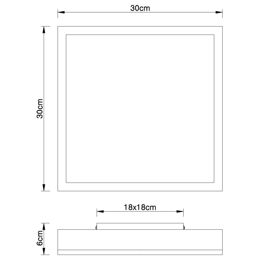 Globo - LED Laevalgusti LED/12W/230V 30x30 cm pruun