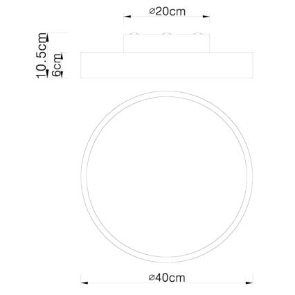 Globo 41745-24 - LED Hämardatav laevalgusti  RAINER LED/24W/230V + Pult