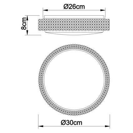 Globo - LED Laevalgusti LED/12W/230V 2700/4200/6500K d. 30 cm