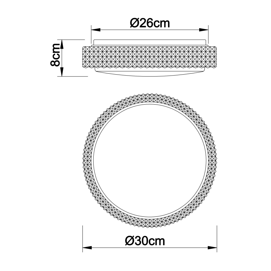 Globo - LED Laevalgusti LED/12W/230V 2700/4200/6500K d. 30 cm