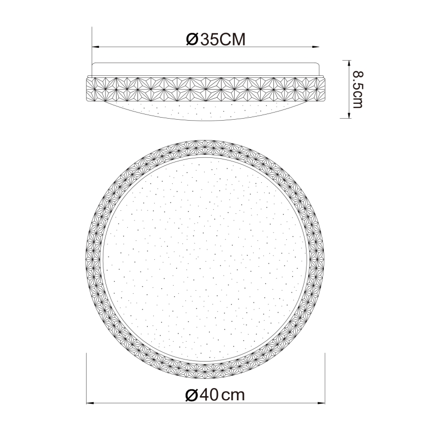 Globo - LED Laevalgusti LED/22W/230V 2700/4200/6500K d. 40 cm