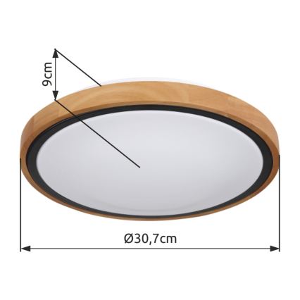 Globo - LED Laevalgusti LED/12W/230V 307 mm 3000/4500/6000K