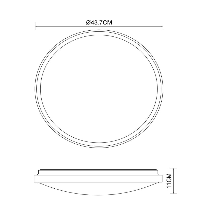 Globo - LED Laevalgusti LED/24W/230V 437mm 3000/4500/6000K