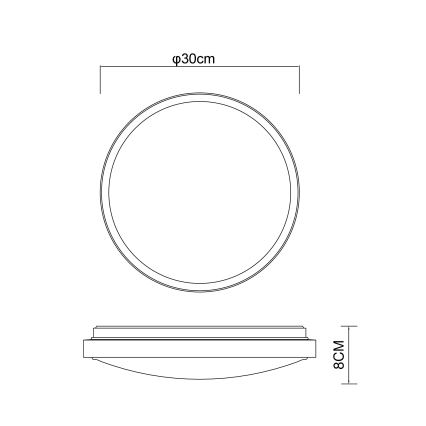 Globo - LED Laevalgusti LED/12W/230V 3000/4500/6000K d. 30 cm