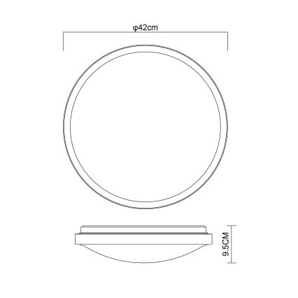 Globo - LED Laevalgusti LED/24W/230V 3000/4500/6000K d. 42 cm