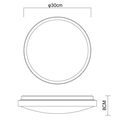 Globo - LED Laevalgusti LED/12W/230V 3000/4500/6000K d. 30 cm