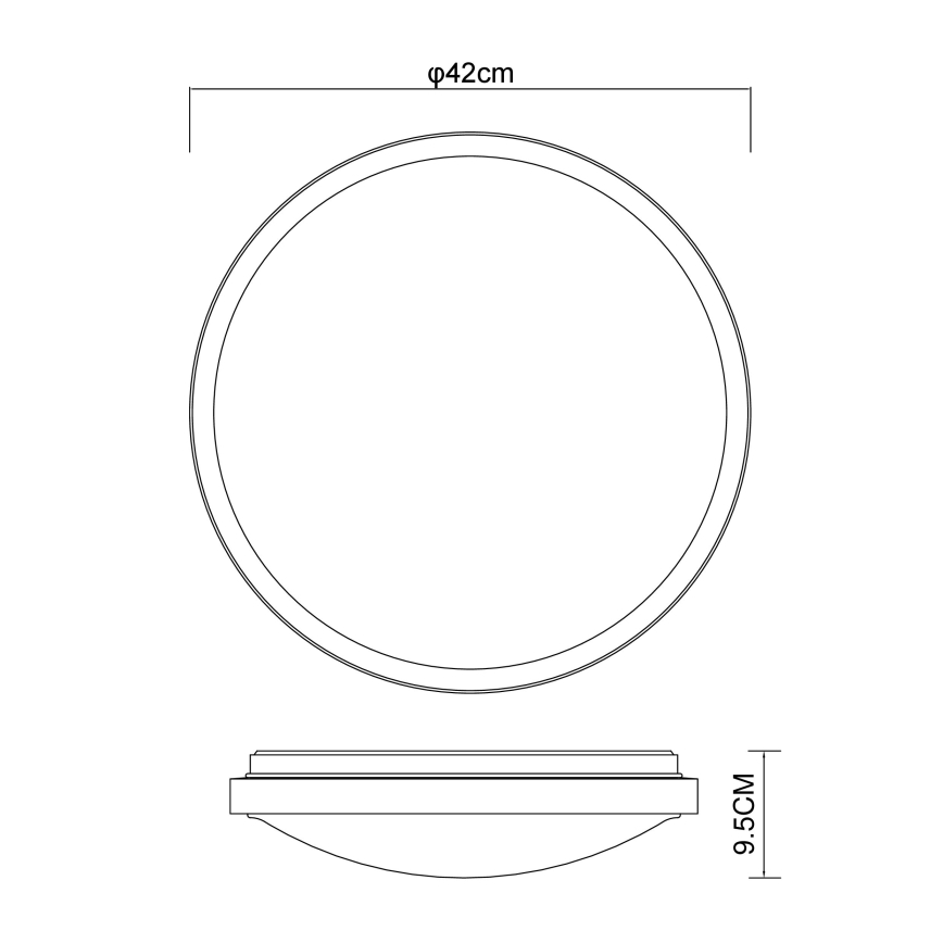 Globo - LED Laevalgusti LED/24W/230V 3000/4500/6000K d. 42 cm