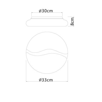 Globo - LED Laevalgusti LED/24W/230V 3000/4200/6000K d. 33 cm