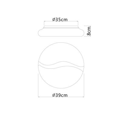 Globo - LED Laevalgusti LED/24W/230V 3000/4200/6000K d. 39 cm