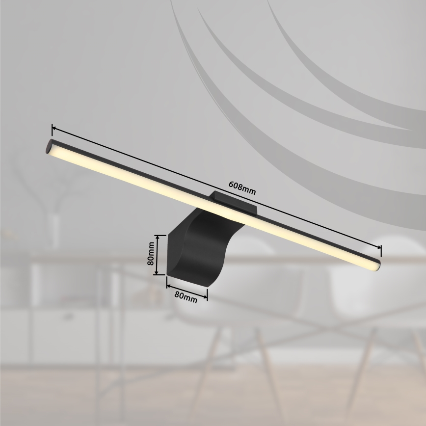 Globo - LED Peeglivalgustus vannituppa LED/10W/230V 60,8 cm IP44 must