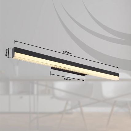 Globo - LED Seinavalgusti LED/12W/230V 3000/6000K 60 cm must
