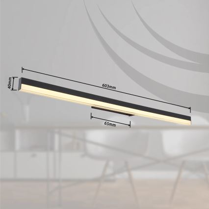 Globo - LED Seinavalgusti LED/18W/230V 3000/6000K 80 cm must