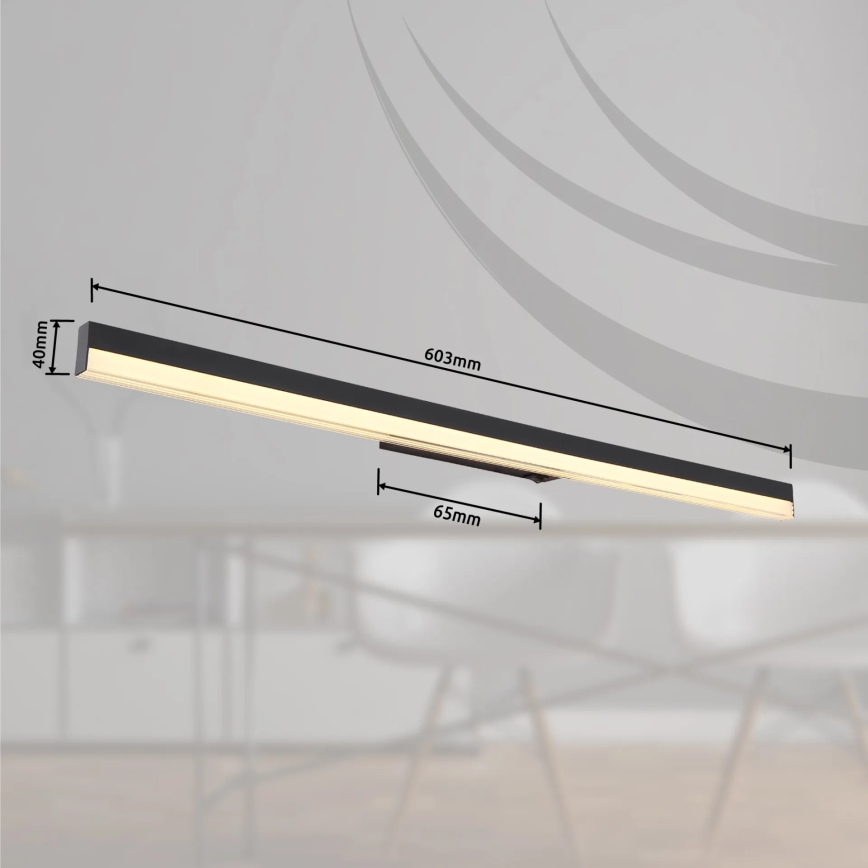 Globo - LED Seinavalgusti LED/18W/230V 3000/6000K 80 cm must