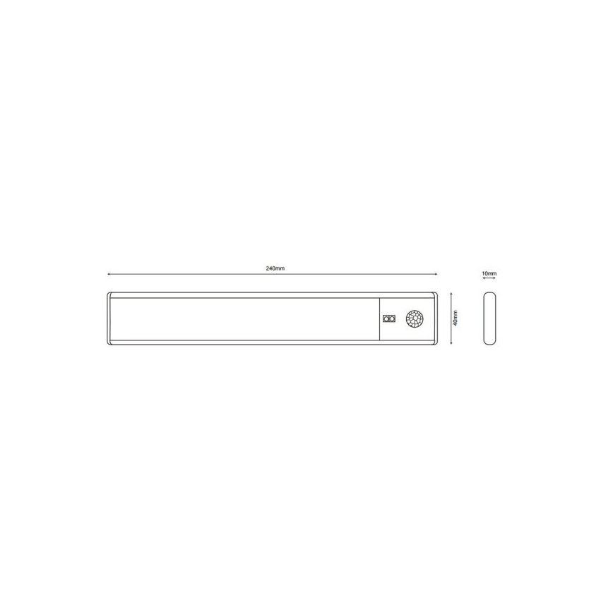Globo - LED Hämardatav laetav köögikapialune valgusti LED/1,4W/5V 4000K 1100 mAh 24 cm