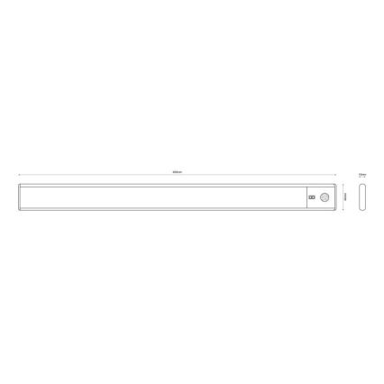 Globo - LED Hämardatav laetav köögikapialune valgusti LED/2,5W/5V 4000K 1100 mAh 40 cm