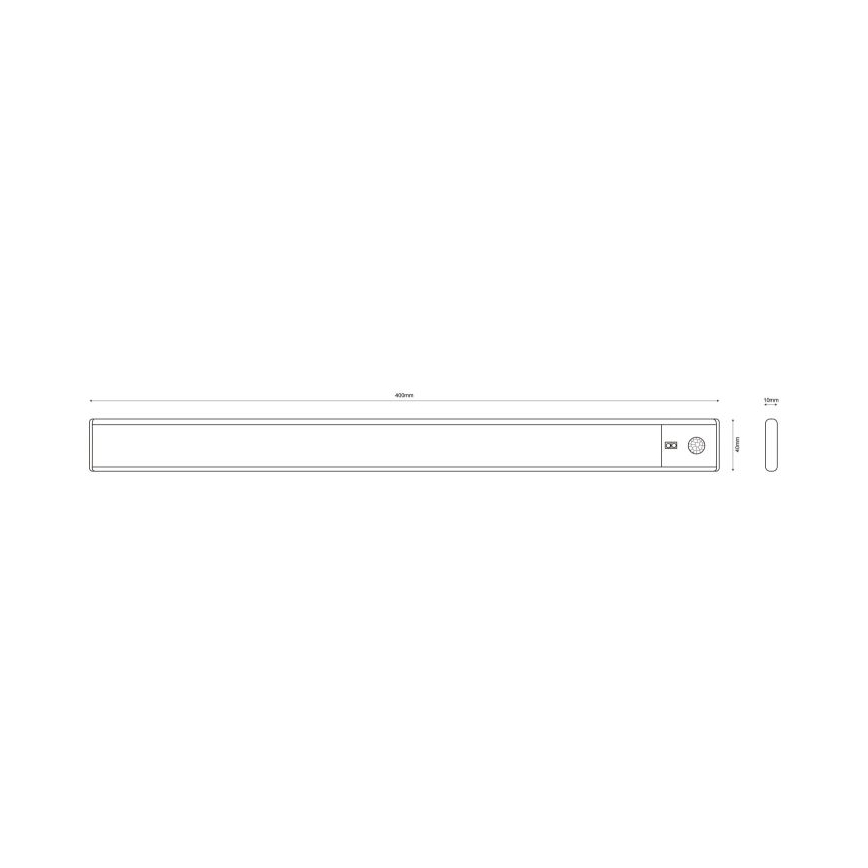 Globo - LED Hämardatav laetav köögikapialune valgusti LED/2,5W/5V 4000K 1100 mAh 40 cm