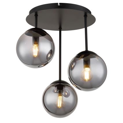 Globo - Pinnapealne laelamp 3xE14/25W/230V must