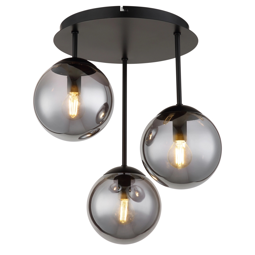 Globo - Pinnapealne laelamp 3xE14/25W/230V must