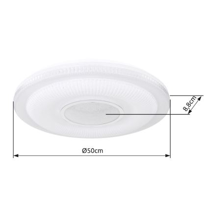 Globo - LED Hämardatav laevalgusti LED/30W/230V 3000-6500K d. 50 cm valge Wi-Fi Tuya + kaugjuhtimispult