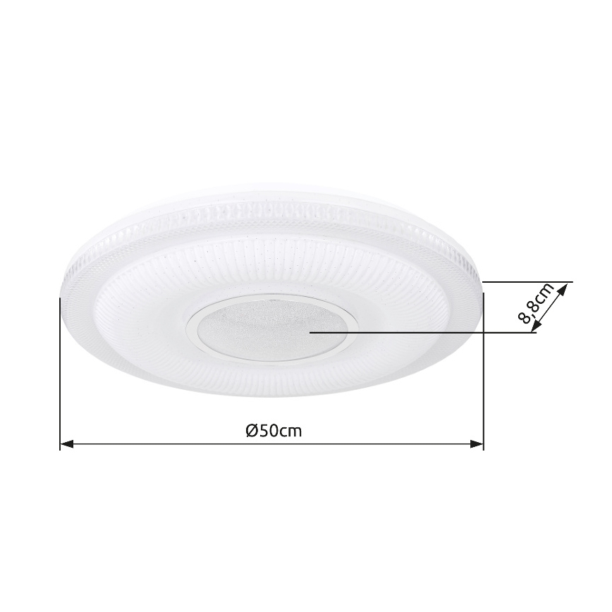 Globo - LED Hämardatav laevalgusti LED/30W/230V 3000-6500K d. 50 cm valge Wi-Fi Tuya + kaugjuhtimispult
