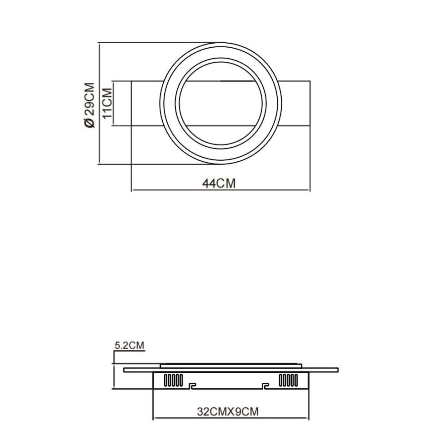 Globo - LED Laevalgusti LED/18W/230V pruun