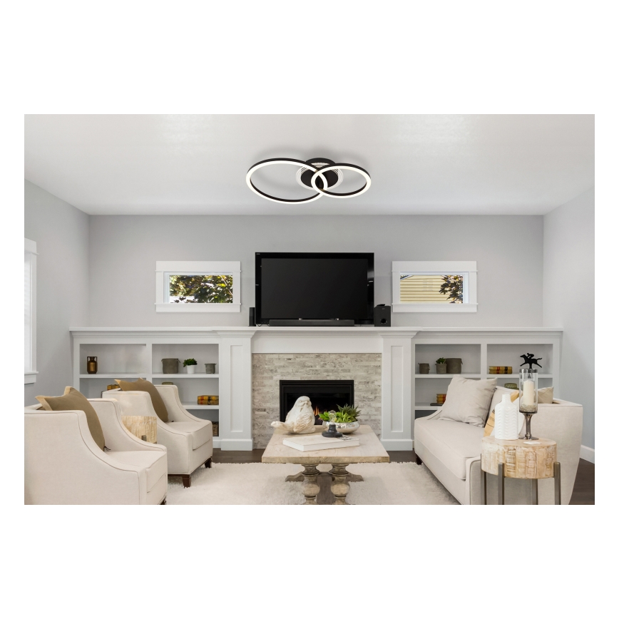 Globo - LED Laevalgusti LED/30W/230V 2700/4500/6500K d. 33x50 cm must