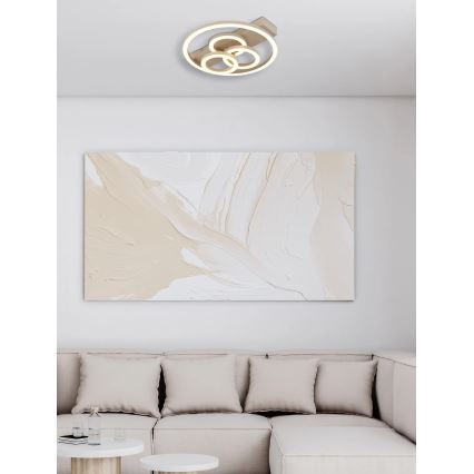 Globo - LED hämardatav laelamp LED/40W/230V 2700-6500K läbimõõt 35 x 33 cm beež + kaugjuhtimispult