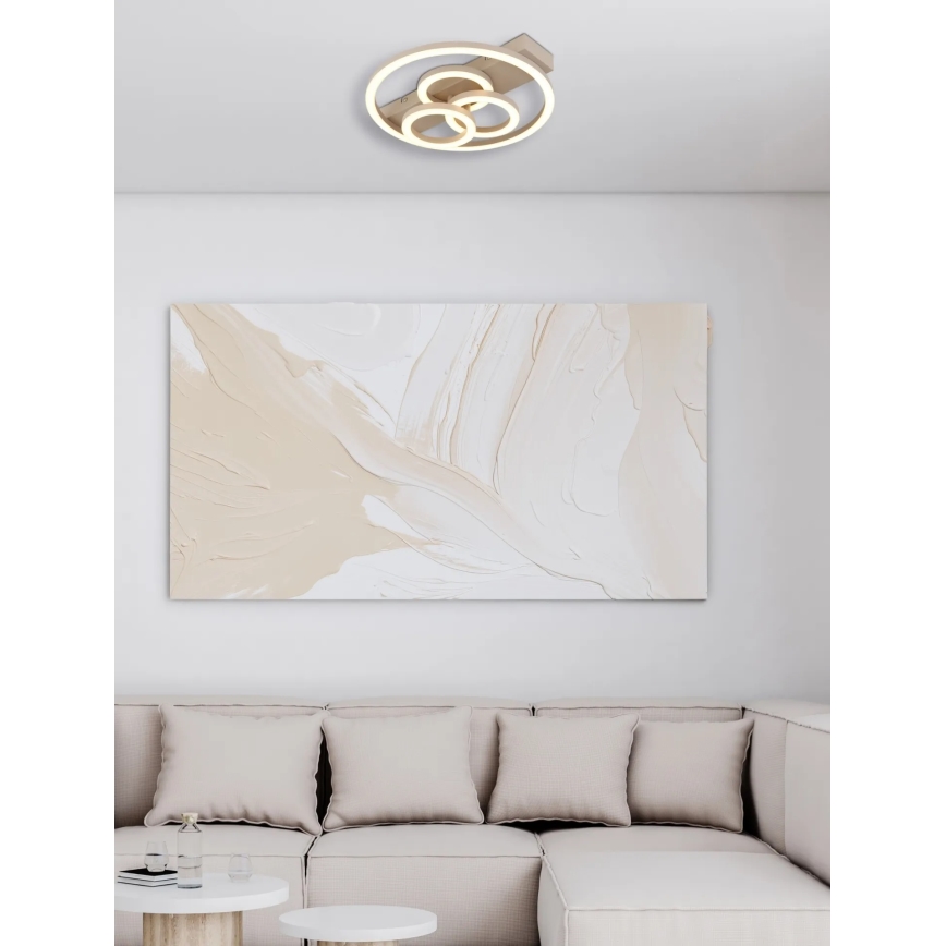 Globo - LED hämardatav laelamp LED/40W/230V 2700-6500K läbimõõt 35 x 33 cm beež + kaugjuhtimispult