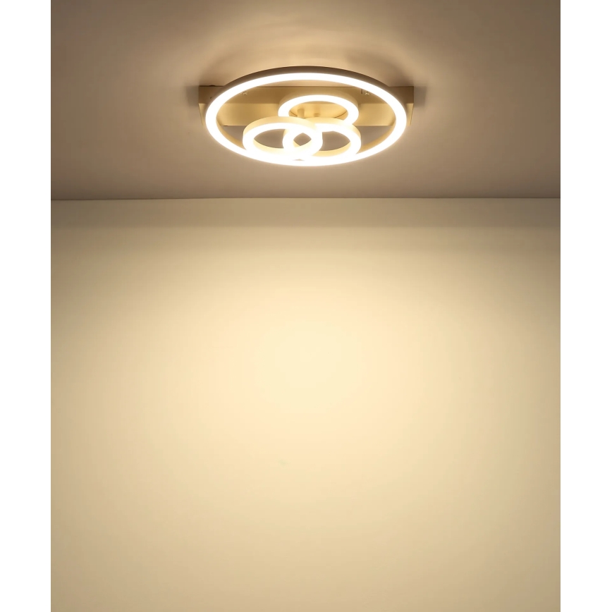 Globo - LED hämardatav laelamp LED/40W/230V 2700-6500K läbimõõt 35 x 33 cm beež + kaugjuhtimispult