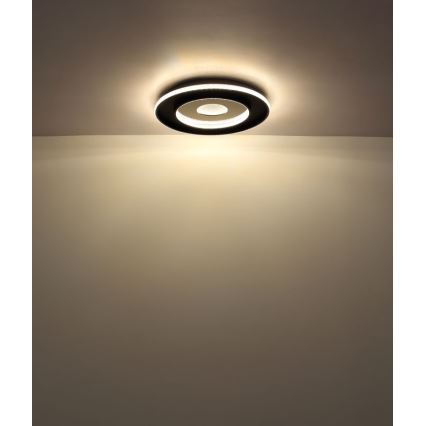 Globo - LED Hämardatav laevalgusti LED/30W/230V 2700-6500K d. 52,5 cm must + kaugjuhtimispult