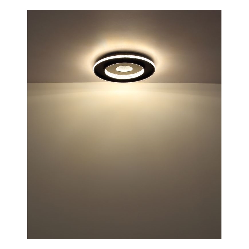 Globo - LED Hämardatav laevalgusti LED/30W/230V 2700-6500K d. 52,5 cm must + kaugjuhtimispult