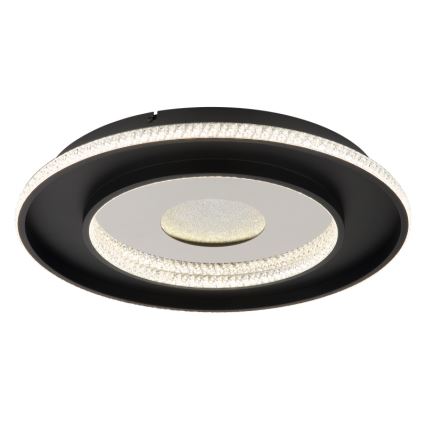 Globo - LED Hämardatav laevalgusti LED/30W/230V 2700-6500K d. 52,5 cm must + kaugjuhtimispult