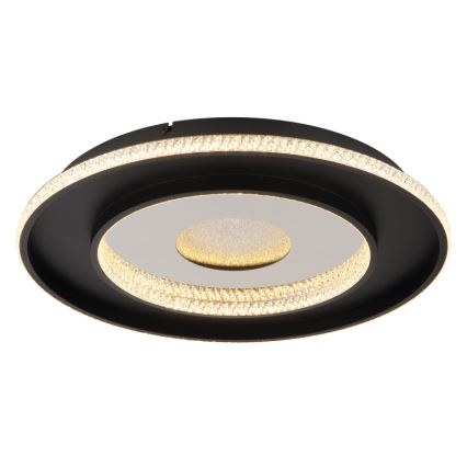Globo - LED Hämardatav laevalgusti LED/30W/230V 2700-6500K d. 52,5 cm must + kaugjuhtimispult