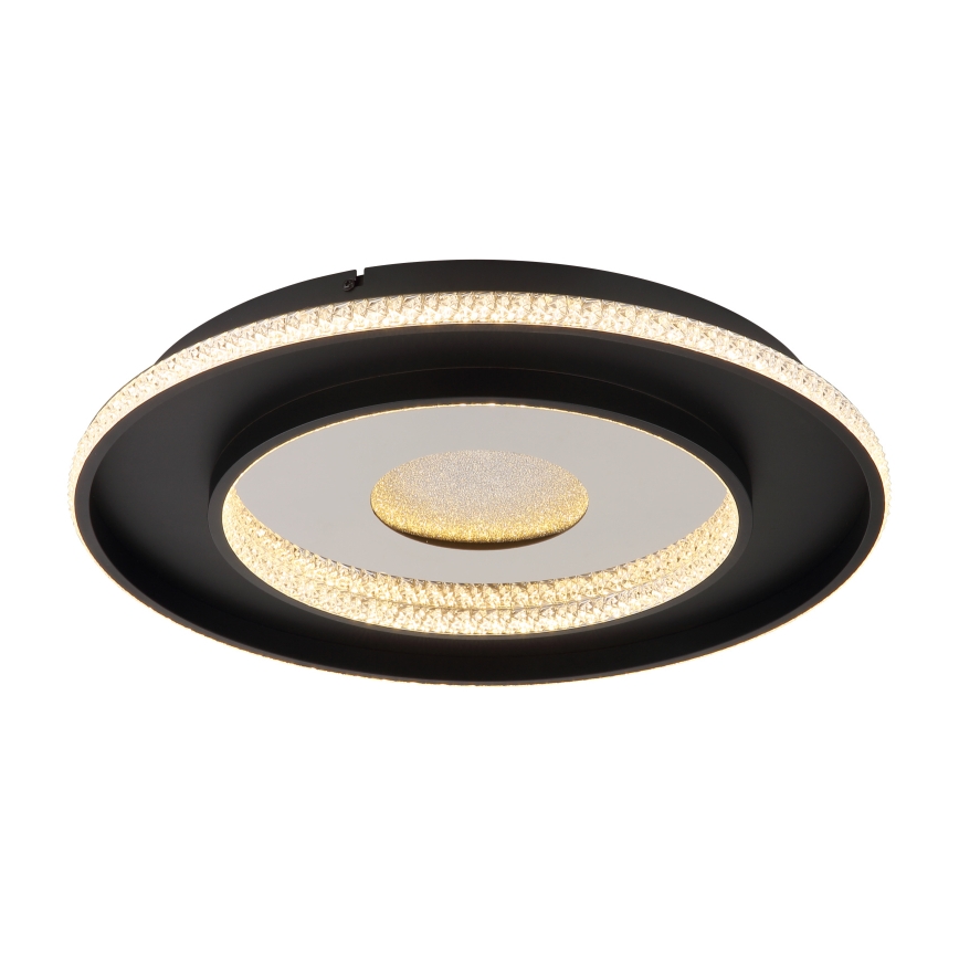Globo - LED Hämardatav laevalgusti LED/30W/230V 2700-6500K d. 52,5 cm must + kaugjuhtimispult