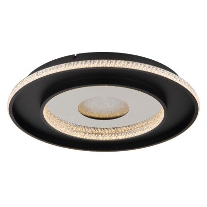 Globo - LED Hämardatav laevalgusti LED/30W/230V 2700-6500K d. 52,5 cm must + kaugjuhtimispult