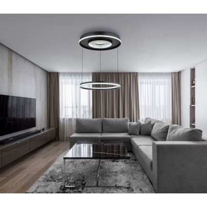 Globo - LED Hämardatav lühter LED/54W/230V 2700-6500K d. 60 cm must + kaugjuhtimispult